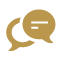 gold chat bubbles icon